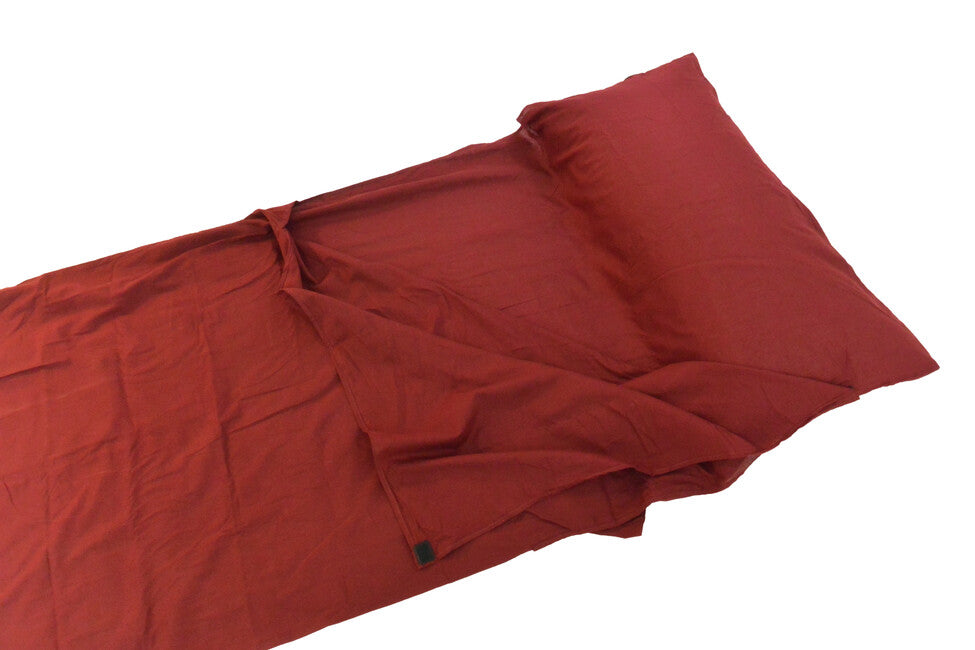 Origin Outdoors fodera rettangolare in cotone per sacco a pelo, bordeaux