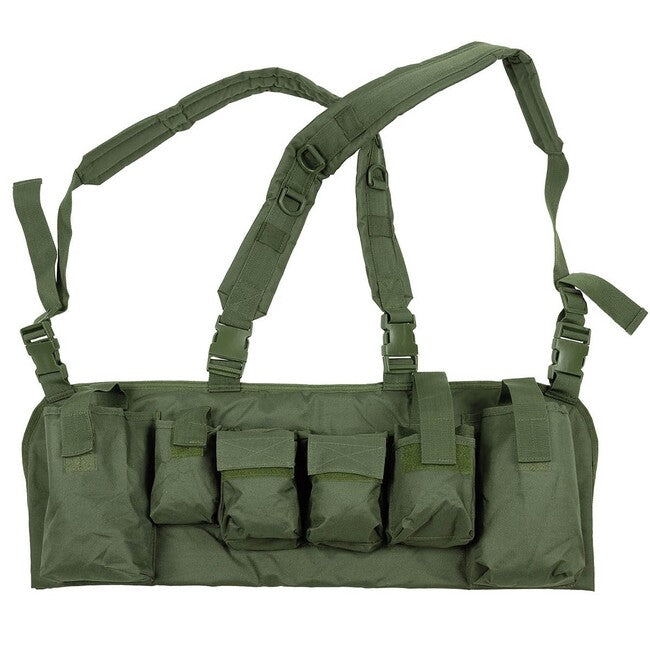 MFH Tactical Chest Rig, 9 Pockets Vest, Olive Drab