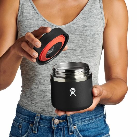 Hydro Flask Food Thermos 20 OZ Barattolo isolato per alimenti 591 ml, nero