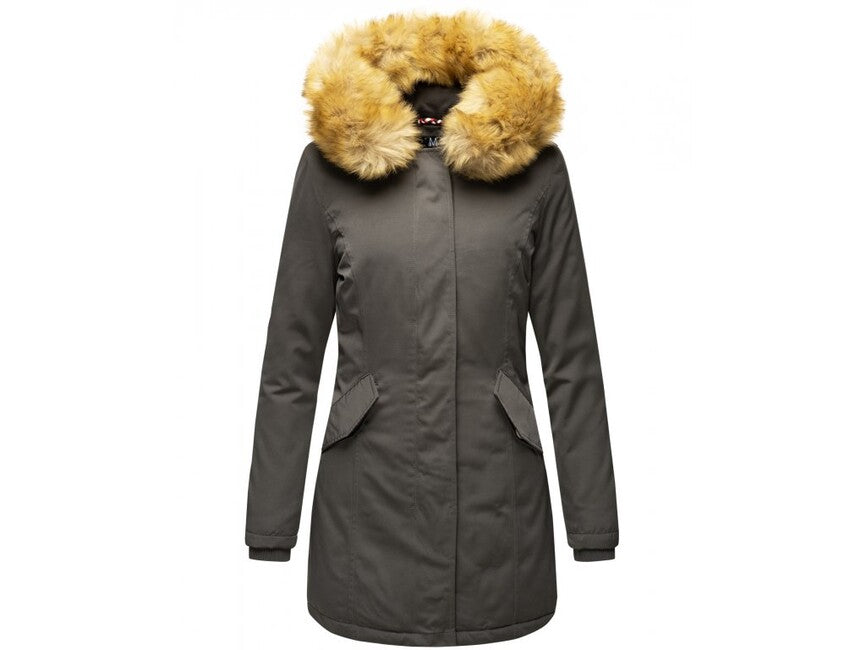 Marikoo Karmaa giacca invernale da donna con cappuccio, antracite