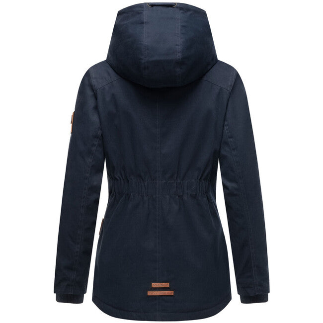 Marikoo Bikoo giacca invernale da donna con cappuccio, blu navy/nero