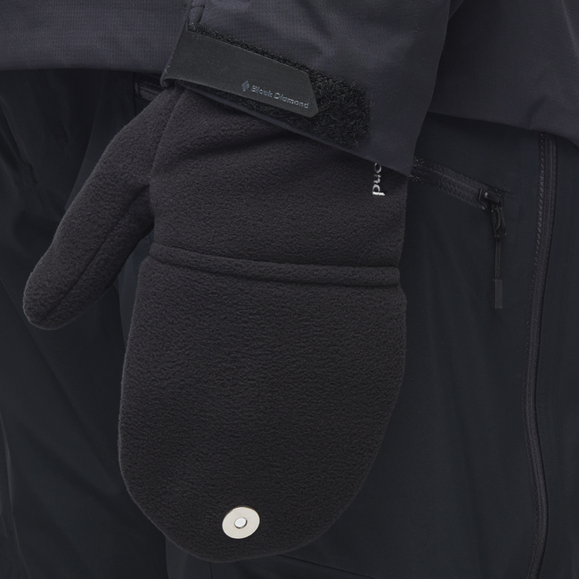 Black Diamond Windweight mitt gloves, nero