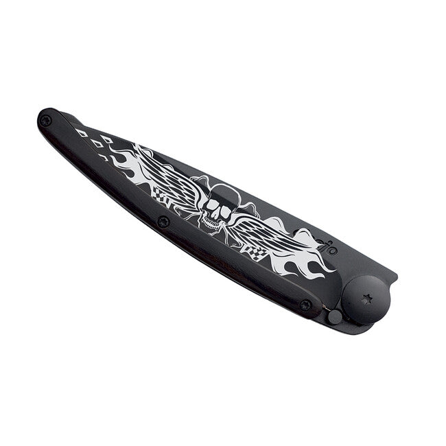 Deejo Tattoo coltello di chiusura, legno nero ebano