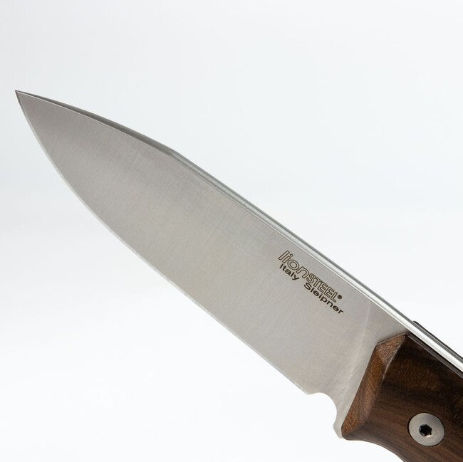 Lionsteel Coltello tipo bushcraft a lama fissa in acciaio Sleipner B35 WN