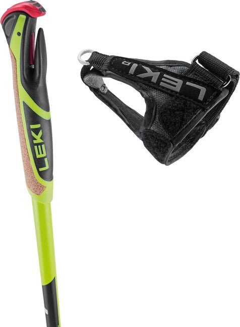 Leki CC 450 bastoncini da sci di fondo, giallo neon/nero-bianco