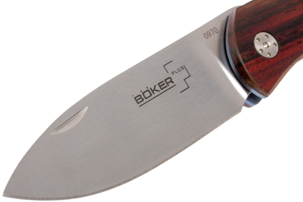 Böker Plus Exskelibur II coltello tascabile 7 cm, legno di cocobolo, titanio