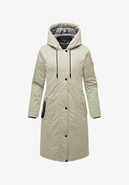 Marikoo Ledalaa parka invernale da donna con cappuccio, grigio ghiaia