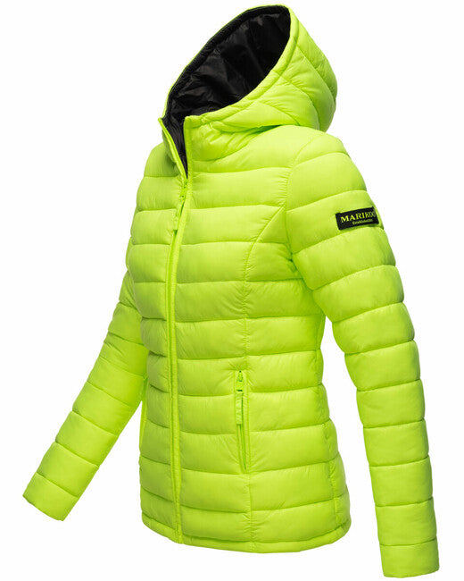 Marikoo Lucy giacca transitoria da donna con cappuccio, verde neon