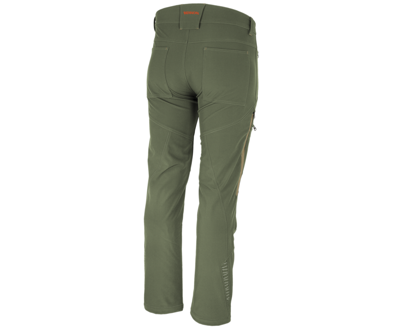 BENNON Force pantaloni softshell, verde/sabbia