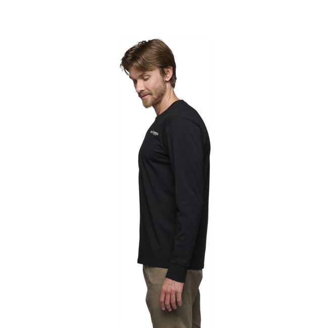 Black Diamond Heritage Wordmark t-shirt a maniche lunghe da uomo, nero