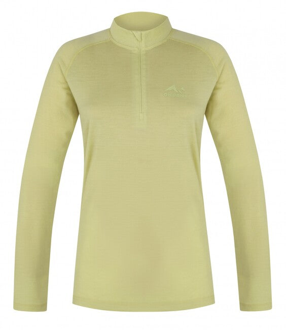 Husky Merow Zip maglia termica da donna con zip, verde chiaro
