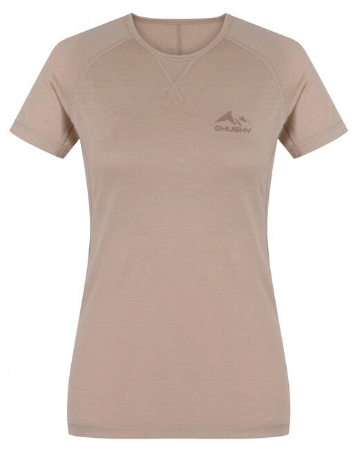 HUSKY Women's Mersa Thermal T-Shirt Short Sleeve L, Beige