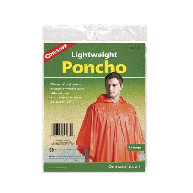 Coghlans Poncho leggero, in arancione