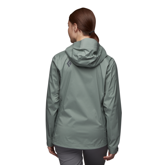 Black Diamond Stormline Stretch Rain Shell da donna giacca, verde alloro