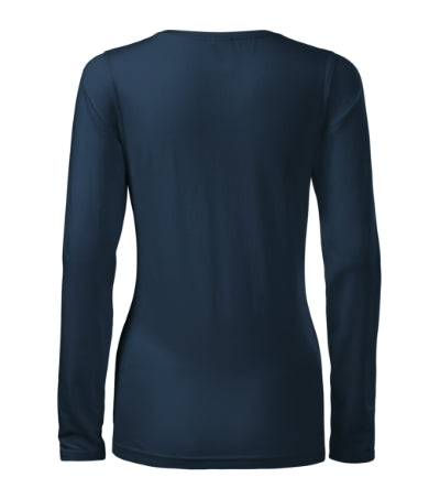 Malfini Slim maglietta a maniche lunghe da donna, blu scuro