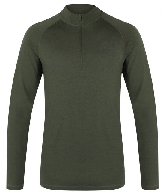 Husky Merow Zip maglia termica da uomo con zip, verde