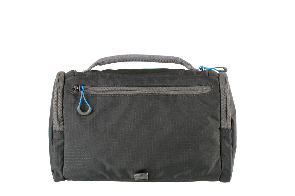 Lifeventure Holdall Nylon Wash Bag with Removable Mirror, Grey