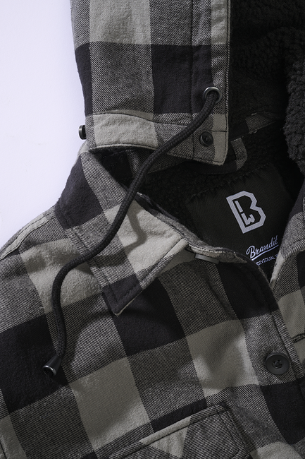 Brandit Giacca Lumber con cappuccio, nero+carbone
