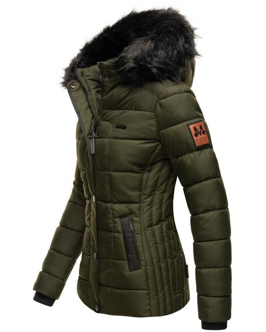 Marikoo Unique giacca invernale da donna con cappuccio, oliva