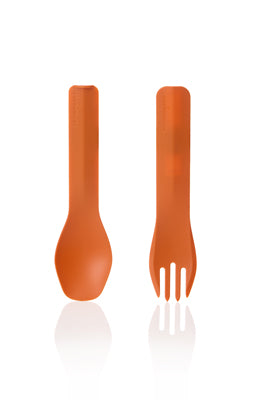Humangear GoBites BIO DUO posate, arancione