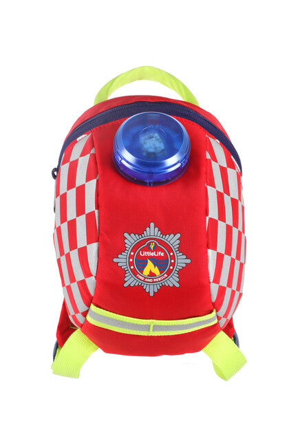 LittleLife Zaino di emergenza per bambini Fuoco 2 L con luce lampeggiante