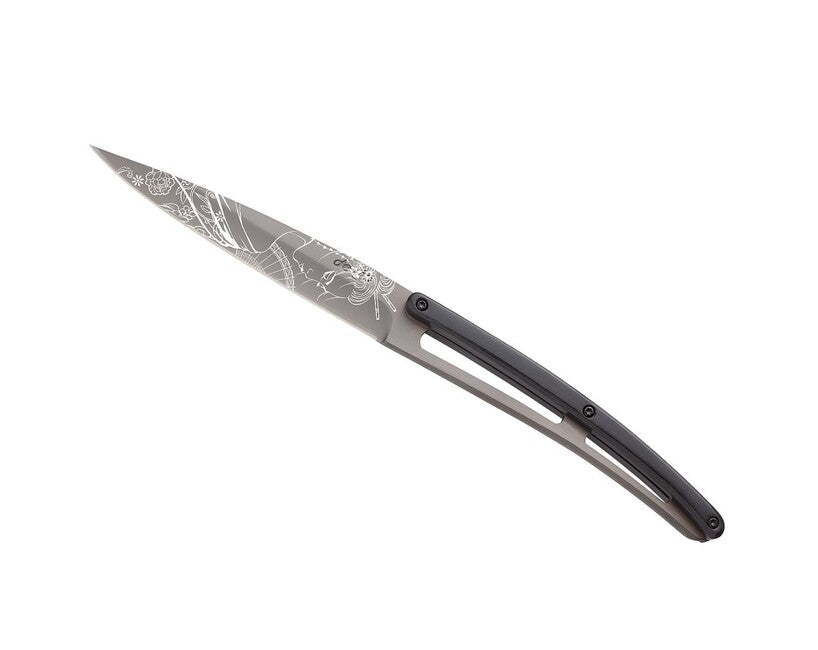 Deejo Tattoo set di coltelli da bistecca, grigio chiaro ebano Giappone