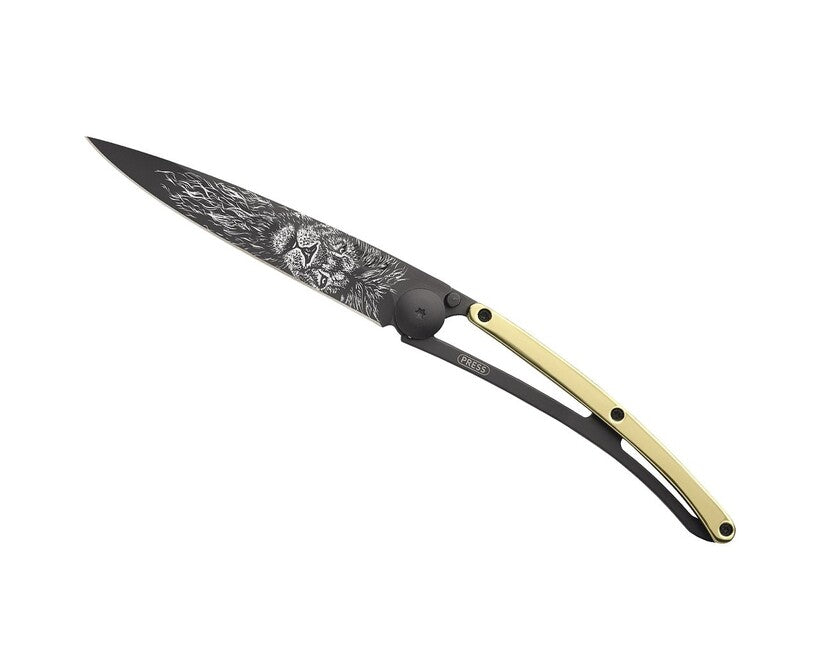 Deejo Coltello di chiusura ORO Tattoo Oro giallo 23 carati Leone