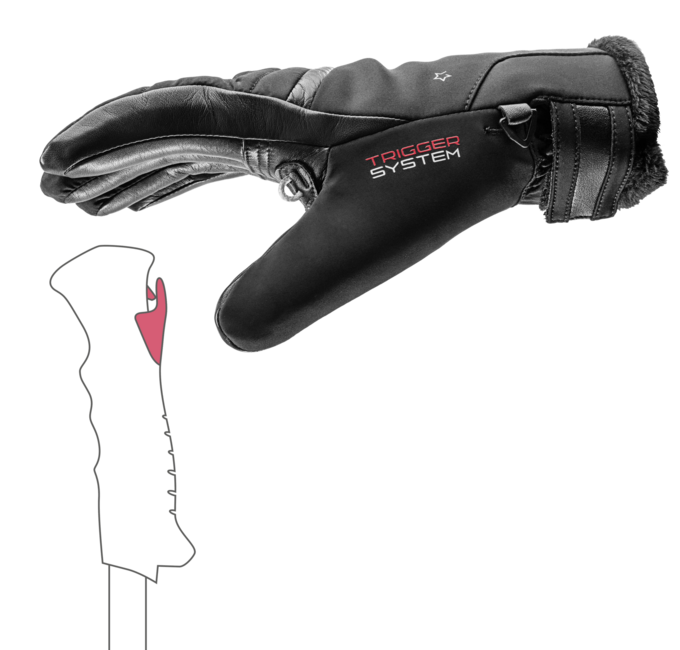 Leki Snowfox 3D Guanti da discesa invernali da donna, neri