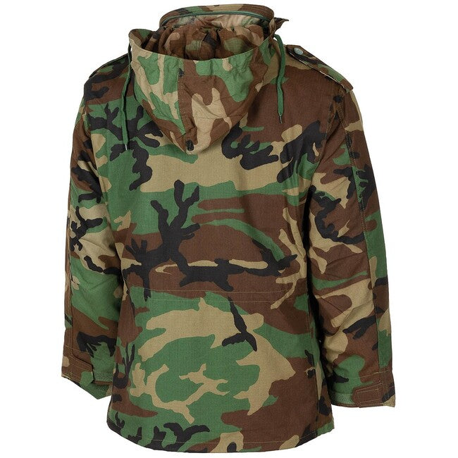 MFH Giacca da campo americana M68 con fodera trapuntata staccabile, woodland