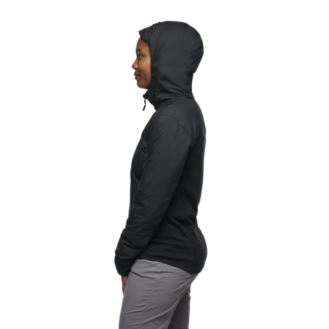 Black Diamond First Light felpa ibrida da donna, nera