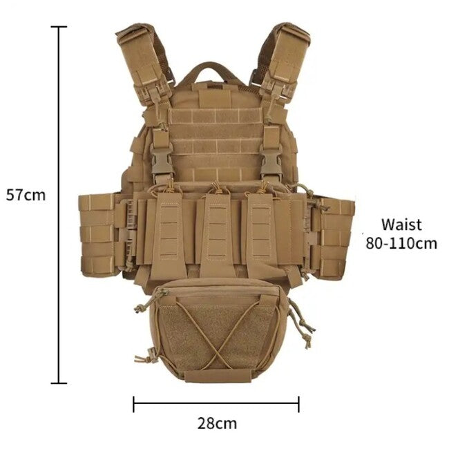 DRAGOWA Tactical Raven gilet tattico, coyote