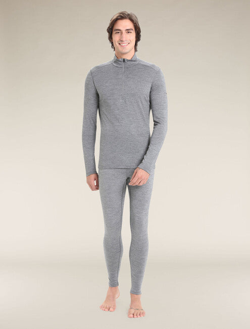 Icebreaker Oasis felpa termica con zip e cappuccio 200, grigia