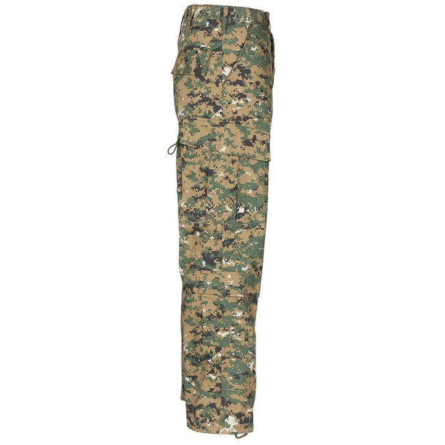 MFH Pantaloni da campo americani acu rip stop, digitale woodland