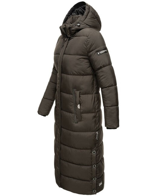 Navahoo Isalie giacca invernale lunga da donna con cappuccio, antracite