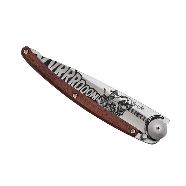 Deejo Tattoo Biker coltello pieghevole, coralwood