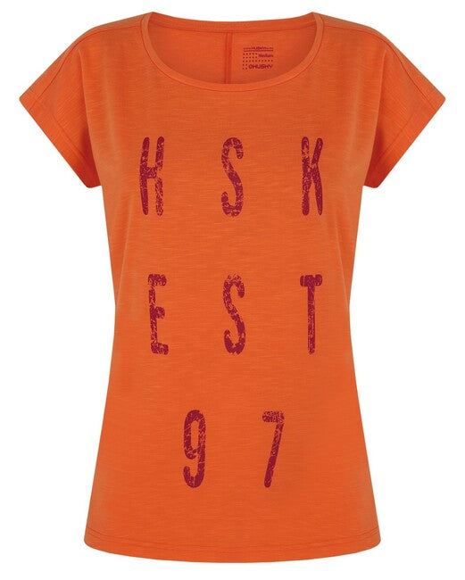 Husky Tingl t-shirt funzionale donna, arancione chiaro
