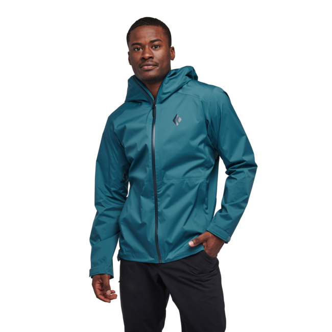 Black Diamond Stormline Stretch Rain Shell giacca impermeabile da uomo, blu torrente