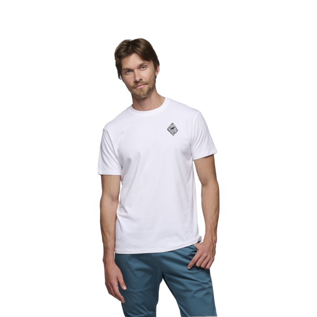 Black Diamond Mono Pocket t-shirt da uomo a manica corta, bianco