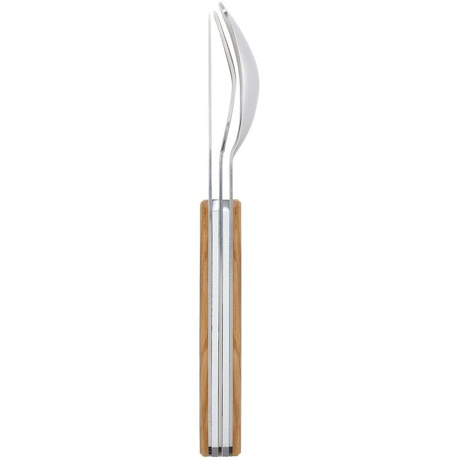 Akinod A01M00001 set di posate 12h34, legno d'oliva