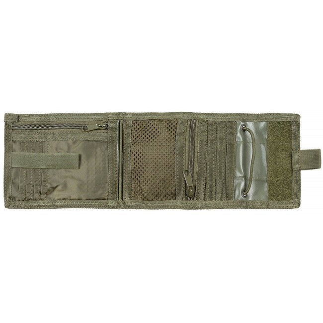 MFH Portafoglio da collo con coulisse, verde OD