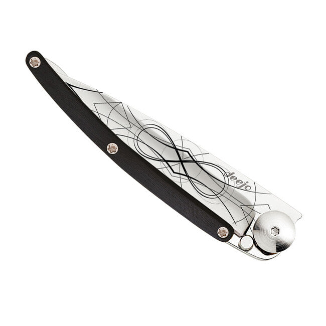 Deejo Tattoo coltello di chiusura in legno d'ebano infinito
