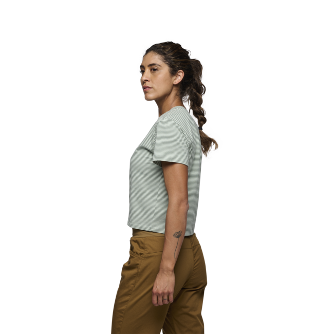 Black Diamond Bd Stripe maglietta a maniche corte da donna, verde schiuma-verde chiaro
