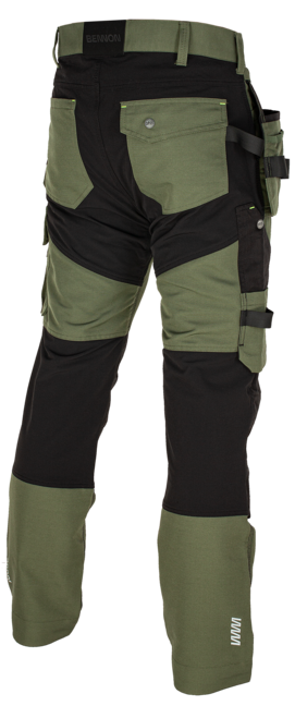 BENNON Erebos pantaloni da lavoro, verde/nero
