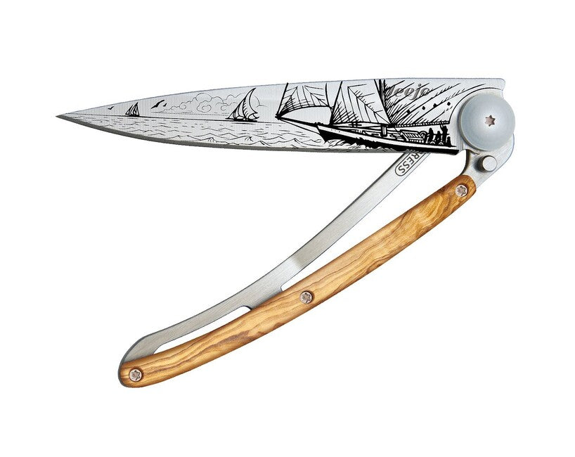 Deejo Tattoo legno coltello chiusura, vela