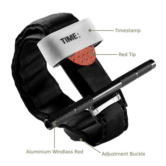 DRAGOWA Tactical Laccio emostatico flessibile Plus, nero