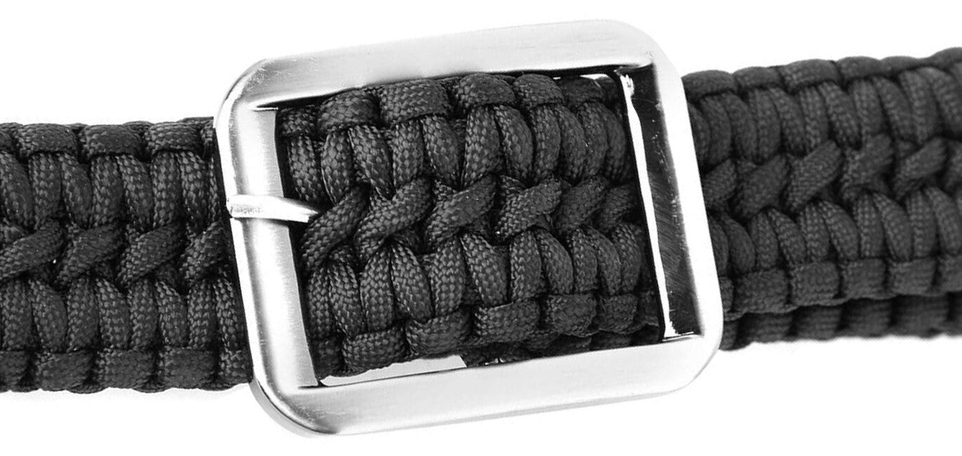 Origin Outdoors Cintura in paracord 120 cm, nera