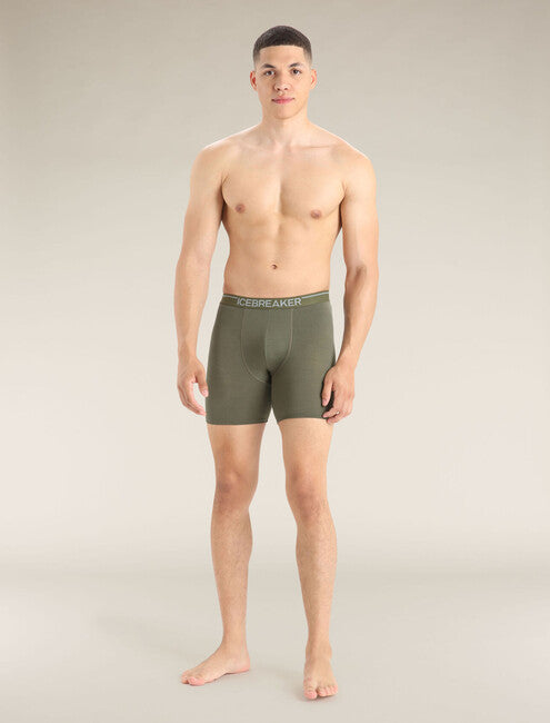 Icebreaker Anatomica boxer lunghi da uomo, verde