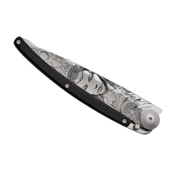 Deejo Fantasy Succubus coltello di chiusura in legno d'ebano
