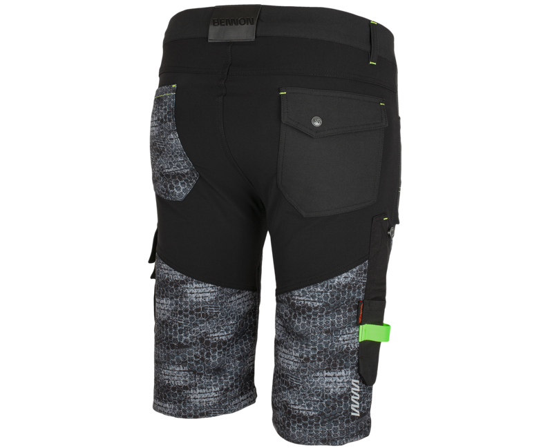 BENNON Predator pantaloncini da lavoro, nero/grigio