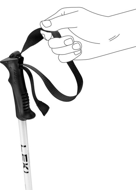 Leki Sentinel bastoncini da sci alpino, nero/bianco